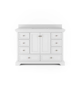 image Amherst 48 in W  20 in D Bath Vanity in White with Quartz Stone Vanity Top in White with White Basin