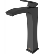 image Vigo Blackstonian Single-Handle Vessel Sink Faucet in Matte Black