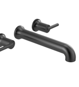 image Delta  2-Handle Wall-Mount Tub Filler Trim Kit in Matte Black Valve Not Included