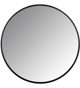 image Stratton Home Decor Adriana Black 28 in Round Wall Mirror