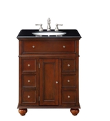 image Hampton Harbor 28 in W  22 in D Bath Vanity in Sequoia with Granite Vanity Top in Black