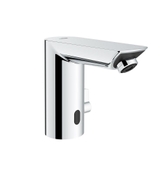 image GROHE Bau Cosmopolitan Battery Powered Single Hole Touchless Bathroom Faucet with Temperature Control Leve