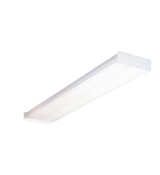 image SB 4 32 120 14 GESB 4 ft Fluorescent Wraparound Lens Ceiling Fiture